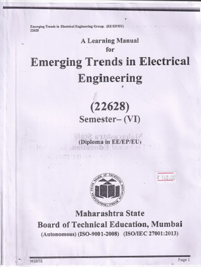 A LEARNING MANUAL FOR EMERGING TRENDS IN ELECTRICAL ENGINEERING 22628