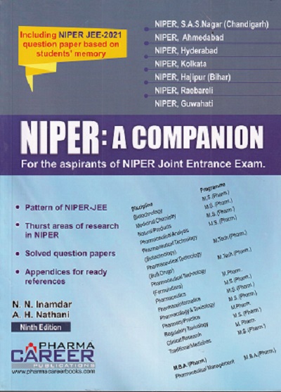 NIPER : A COMPANION (FOR THE ASPIRANTS OF NIPER JOINT ENTRANCE EXAM) 