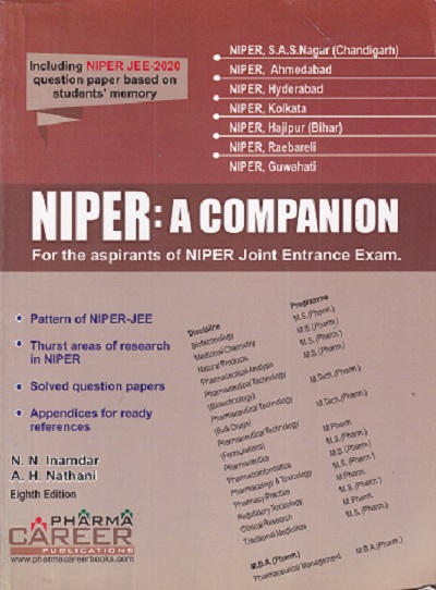 NIPER : A COMPANION (FOR THE ASPIRANTS OF NIPER JOINT ENTRANCE EXAM) 
