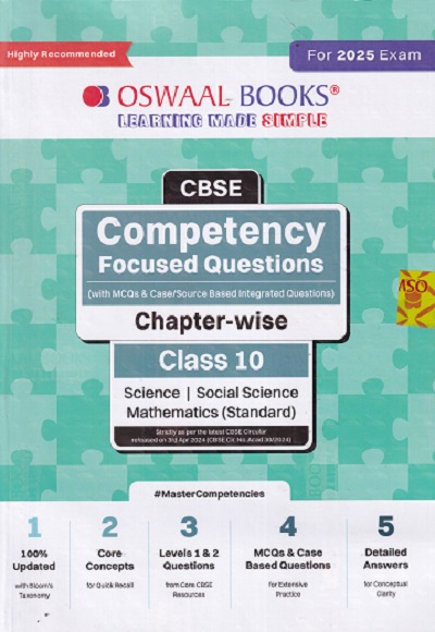 CBSE COMPETENCY FOCUSED QUESTIONS CHAPERWISE CLASS 10TH SCIENCE , SOCIAL SCIENCE, MATHEMATICS(STANDARD)