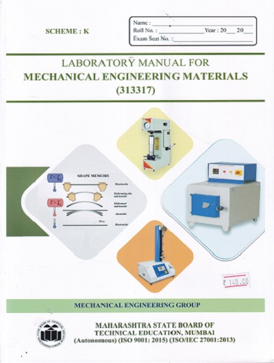 LABORATORY MANUAL FOR MECHANICAL ENGINEERING MATERIALS(313317)