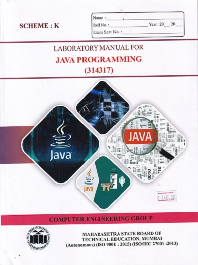 LABORATORY MANUAL FOR JAVA PROGRAMMING(314317)