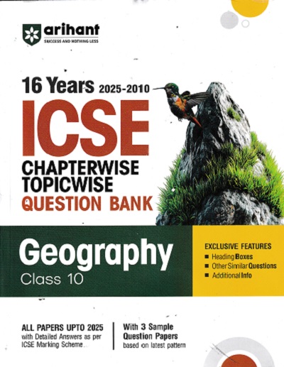 16 YEARS 2025 -2010 ICSE CHAPTERWISE TOPICWISE QUESTION BANK GEOGRAPHY CLASS 10TH |