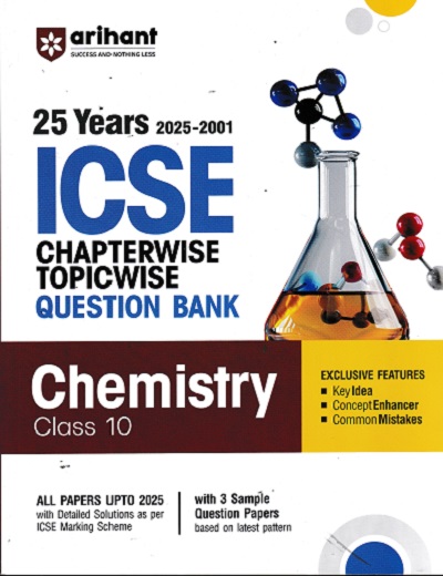 25 YEARS 2025 -2001 ICSE CHAPTERWISE TOPICWISE QUESTION BANK CHEMISTRY CLASS 10TH |