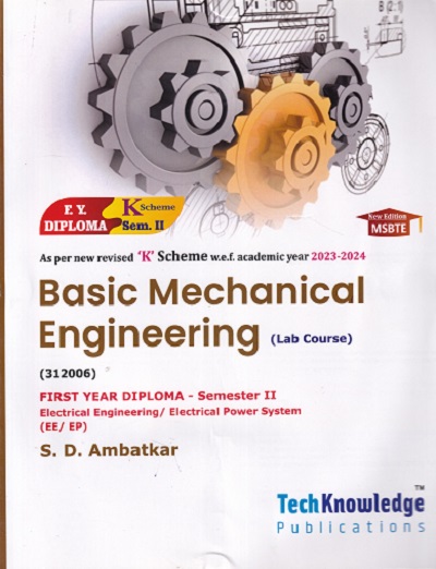 BASIC MECHANICAL ENGINEERING (LAB COURSE) FY DIPLOMA SEM 2 K SCHEME| S D AMBATKAR