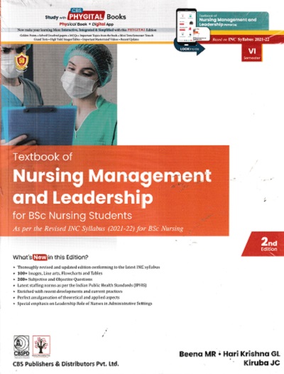 TEXTBOOK OF NURSING MANAGEMENT AND LEADERSHIP | BEENA MR | CBS Publishers & Distributors