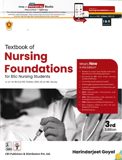 Textbook of Nursing Foundations for BSc Nursing students | Harinderjeet Goyal | CBS Publishers & Distributors
