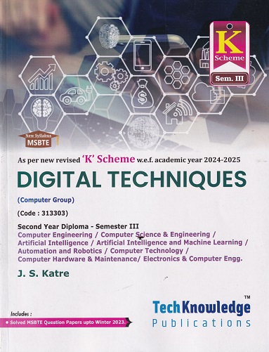 DIGITAL TECHNIQUES (Computer Engg. Sem 3) MSBTE | J.S. KATRE K SCHEME | TechKnowledge Publications