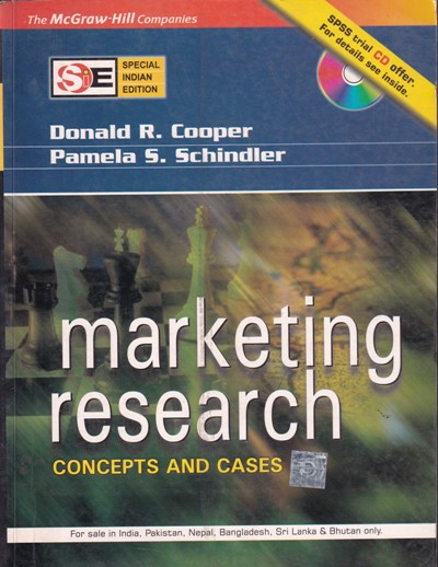 MARKETING RESEARCH (Concepts and Cases) | DONALD R. COOPER, PAMELA S. SCHINDLER | McGraw Hill