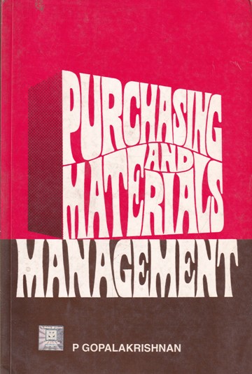 PURCHASING AND MATERIALS MANAGEMENTS | P. GOPALAKRISHNAN | McGraw Hill