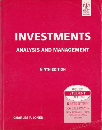 INVESTMENT ANALYSIS AND MANAGEMENT | CHARLES P. JONES | Wiley