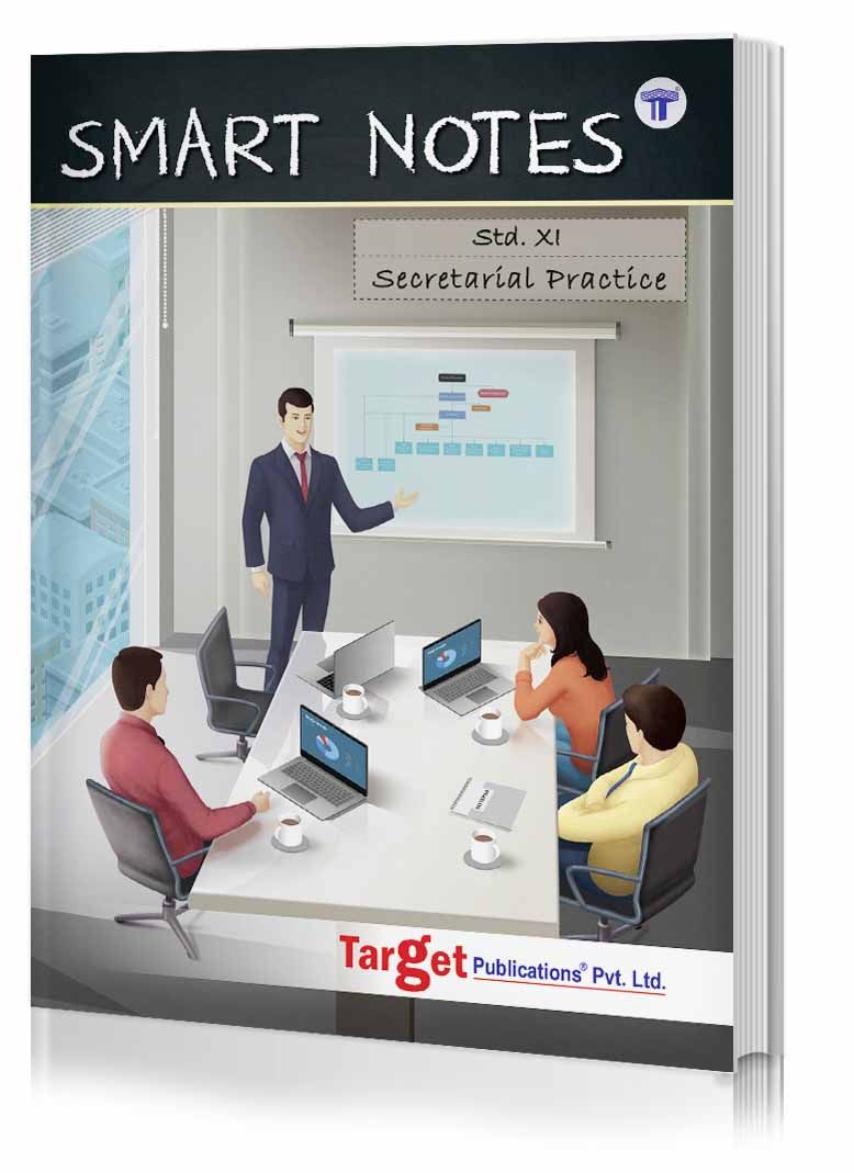 Std 11 Secretarial Practice Smart Notes Book | FYJC SP Guide | Commerce Maharashtra State Board | Based on Std 11th New Syllabus 2020 - 2021 | Also Includes Smart Codes and Smart Recaps for Easy Learning and QR Codes for Reference Content | Target Pu
