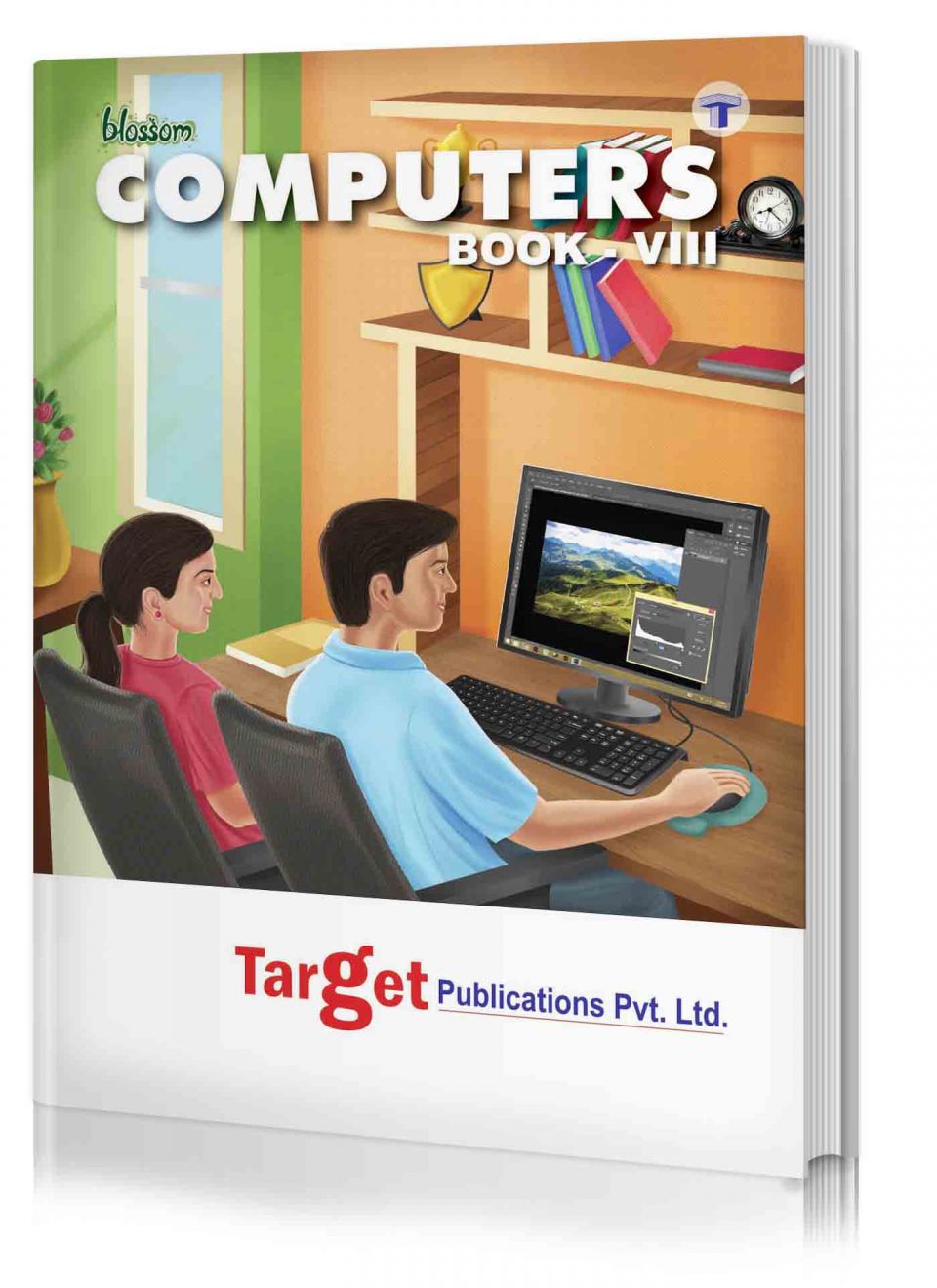 Blossom Basic Knowledge of Computer Learning Book for Kids | Level 8 | Knowledge on QBASIC, MS Access and Introduction to Programming in C and C++, HTML, Adobe Photoshop , .NET, Multimedia, Crime and Security | Target Publications