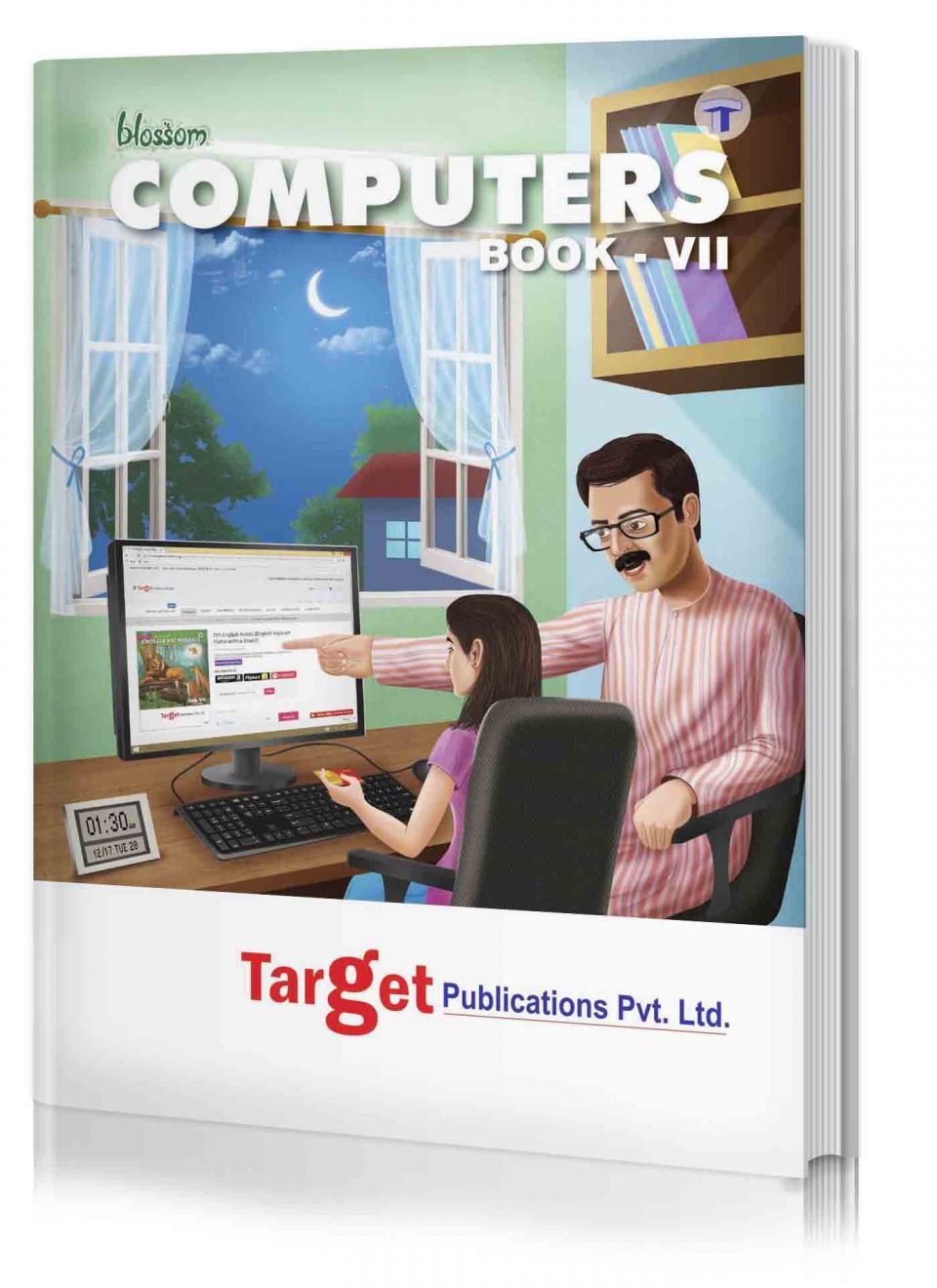 Blossom Basic Knowledge of Computer Learning Book for Kids | Level 7 | Knowledge on Powerpoint, QBASIC and Introduction to MS Access, Virus, E-Commerce and Adobe Flash | Target Publications