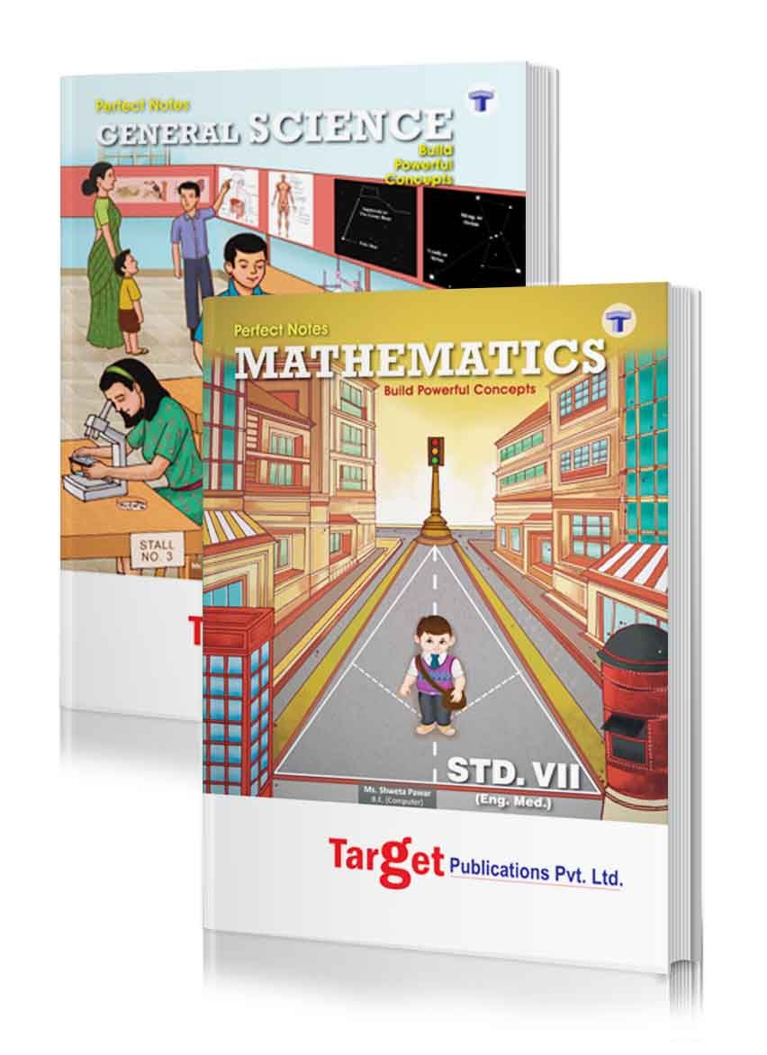 Std 7 Perfect Notes Maths and Science Books | English and Semi English Medium | Maharashtra State Board | Includes Textual Questions, Activity based Questions, Topicwise Summary and Assessment | Based on Std 7th New Syllabus | Set of 2 Books | Target