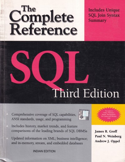 THE COMPLETE REFERENCE SQL | JAMES R. GROFF, PAUL N. WEINBERG, ANDREW J. OPPEL | McGraw Hill