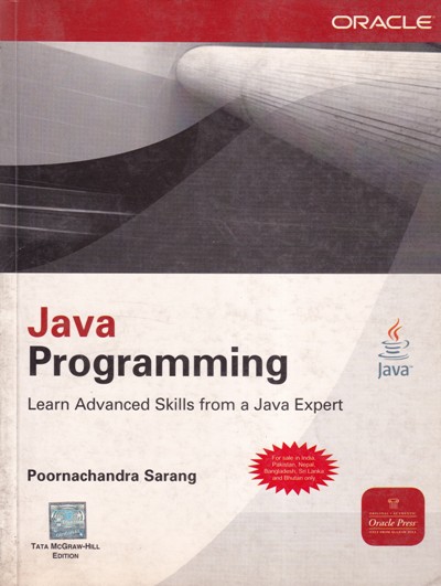 JAVA PROGRAMMING | POORNACHANDRA SARANG | McGraw Hill