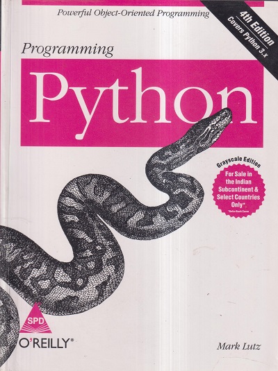 OREILLY PROGRAMMING PYTHON | MARK LUTZ | Shroff Publishers and Distributors (SPD)