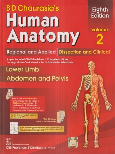 BD CHAURASIAs HUMAN ANATOMY (Lower Limb, Abdomen And Pelvis) Vol. 2 | BD CHAURASIA | CBS