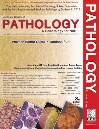 PATHOLOGY AND HEMATOLOGY FOR NBE | PRAVEEN KUMAR GUPTA, VANDANA PURI | CBS