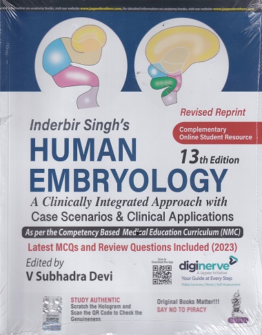 HUMAN EMBRYOLOGY | V. SUBHADRA DEVI, INDERBIR SINGH | Jaypee