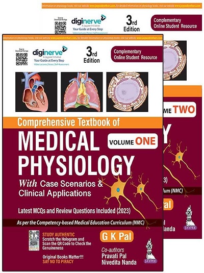 COMPREHENSIVE TEXTBOOK OF MEDICAL PHYSIOLOGY Vol. 1 & 2 (Set Of 2 books) | G.K. PAL, PRAVATI PAL, NIVEDITA NANDA | Jaypee
