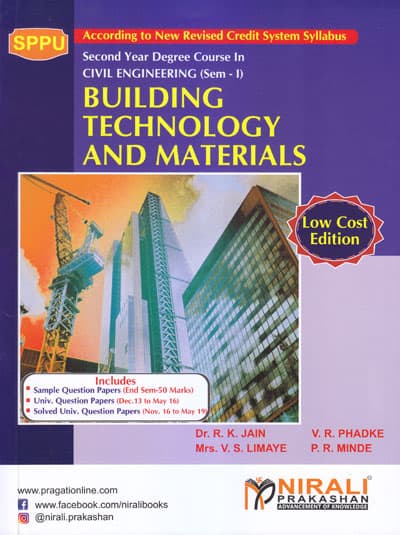 BUILDING TECHNOLOGY AND MATERIALS | R K JAIN , V S LIMAYE , V R PHADKE , P R MINDE