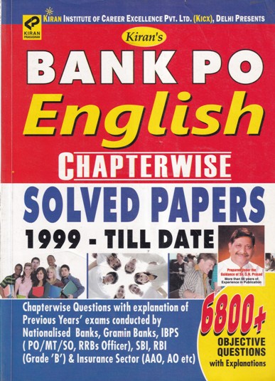 BANK PO ENGLISH - CHAPTERWISE SOLVED PAPERS | Dr. S. K. Prasad | Kiran Prakashan
