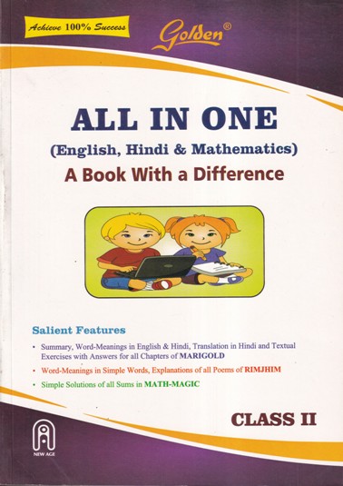 Golden ALL IN ONE Class 2nd CBSE - English, Hindi and Mathematics - - New Age