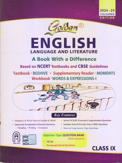 GOLDEN ENGLISH LANGUAGE AND LITERATURE (A BOOK WITH A DIFFERENCE) CBSE CLASS 9th | NEW AGE