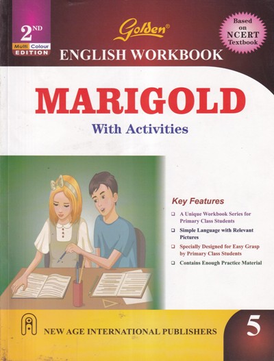 Golden ENGLISH WORKBOOK - MARIGOLD with Activities - For Class 5th CBSE - - New Age