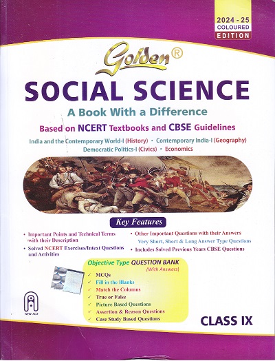 GOLDEN SOCIAL SCIENCE (A BOOK WITH A DIFFERENCE) CBSE Class 9th | New Age