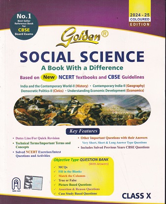 GOLDEN SOCIAL SCIENCE (A BOOK WITH A DIFFERENCE) CBSE Class 10th | New Age