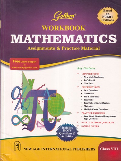 Golden WORKBOOK MATHEMATICS For Class 8th - Based on NCERT Textbook, CBSE (Assignments and Practice Material) - - New Age