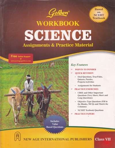 Golden WORKBOOK SCIENCE For Class 7th - Based on NCERT Textbook, CBSE (Assignments and Practice Material) - - New Age