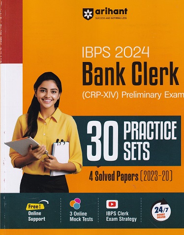 SUCCESS MASTER IBPS 2024 BANK CLERK (CRP-XIII) Preliminary Examination (30 Practice Sets and 4 Solved Papers) | Arihant Publications