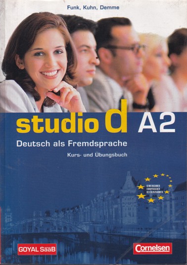 Set of 3 Books - STUDIO D A2 DEUTSCH ALS FREMDSPRACHE - KURS UND UBUNGSBUCH, SPRACHTRAINING and VOCABULARY | GOYAL SAAB