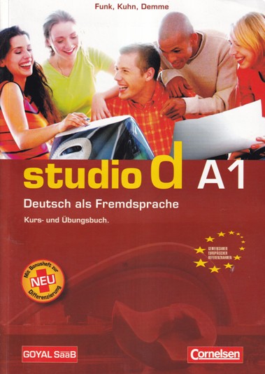 Set of 3 Books - STUDIO D A1 DEUTSCH ALS FREMDSPRACHE (KURS UND UBUNGSBUCH, SPRACHTRAINING, VOKABELTASCHENBUCH) | GOYAL SAAB